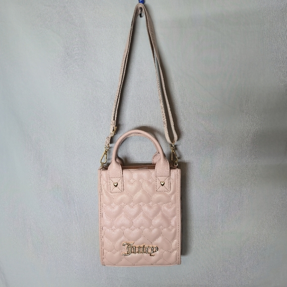 Juicy Couture Pink Quilted Heart Bag With Wide Adjustable Strap - Picture 1 of 16